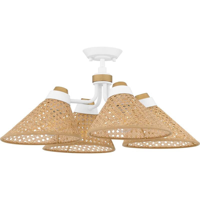 Quoizel Semi-Flush Mount Four Light Semi Flush Mount - Matte White