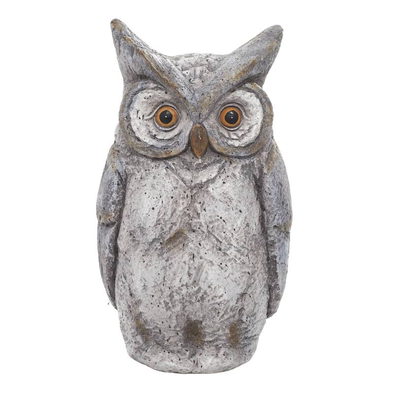 Polystone Owl Indoor Outdoor Decorative Garden Sculpture - Gray - Roche River Decor