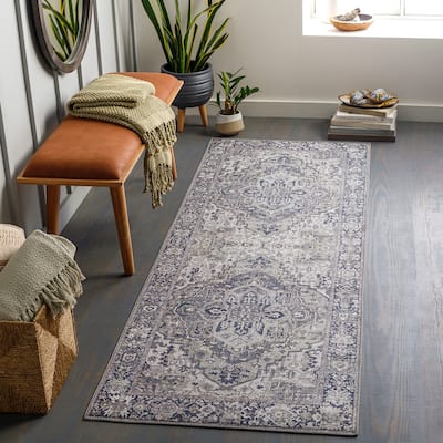 Livabliss Adenia Vintage Medallion Printed Area Rug