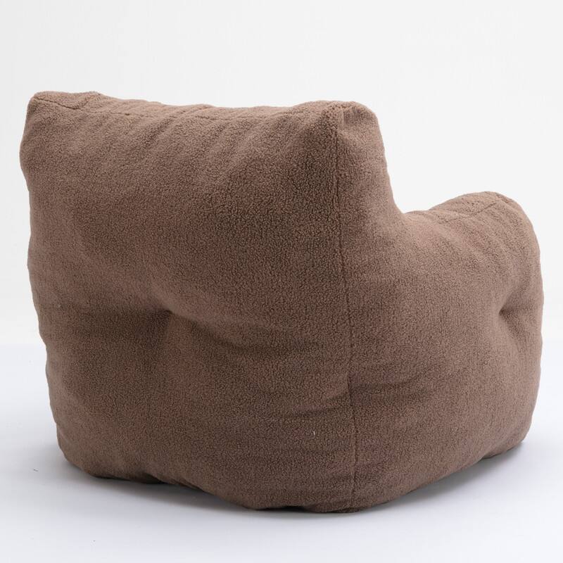 Ultra-Soft Teddy Fabric Memory Foam Bean Bag Chair