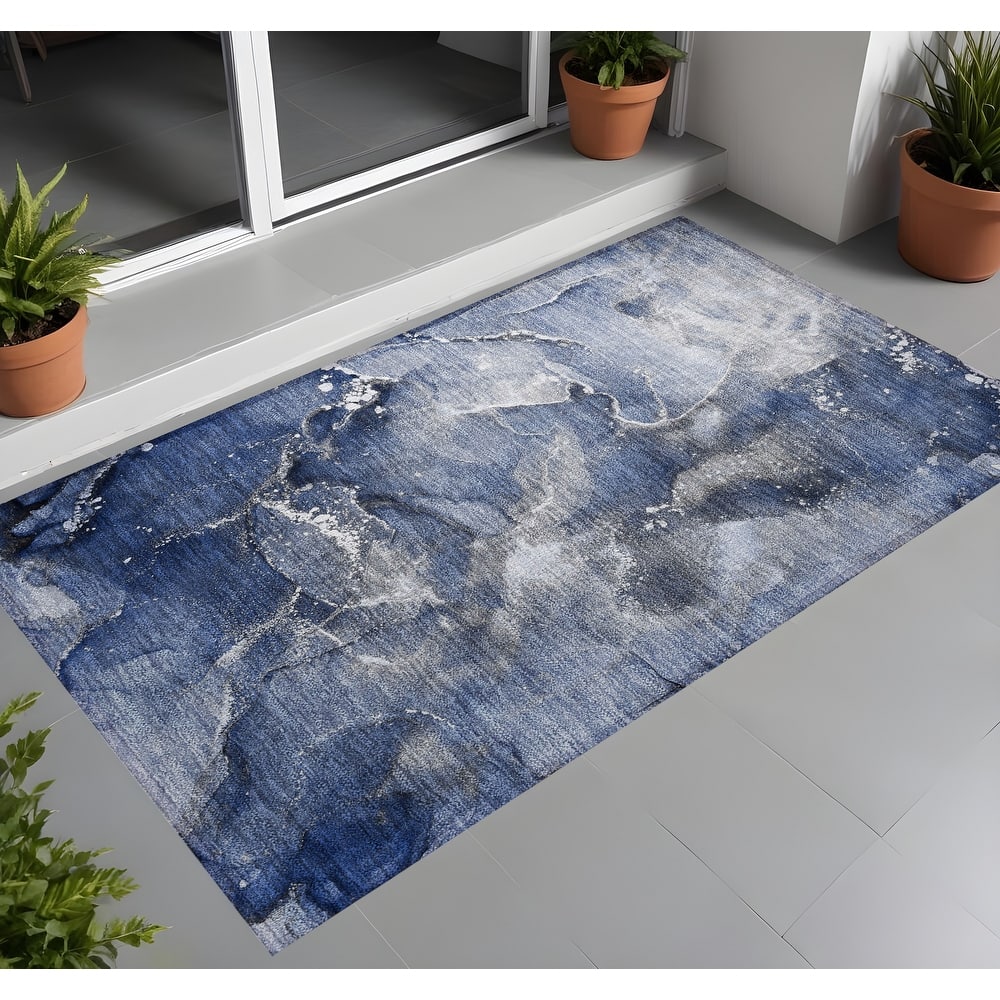 Alto Contemporary Abstract Weather Resistant Timeless Fusion Outdoor Rug