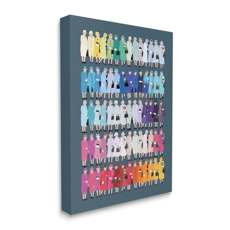 Stupell Varied Pop Style Royal Queen Fashion Rainbow Canvas Wall Art, Design by Amelia Noyes