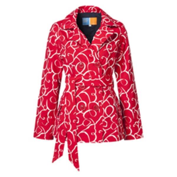 Shop Happy Rainy Days Women S Short Trench Coat Red White Free