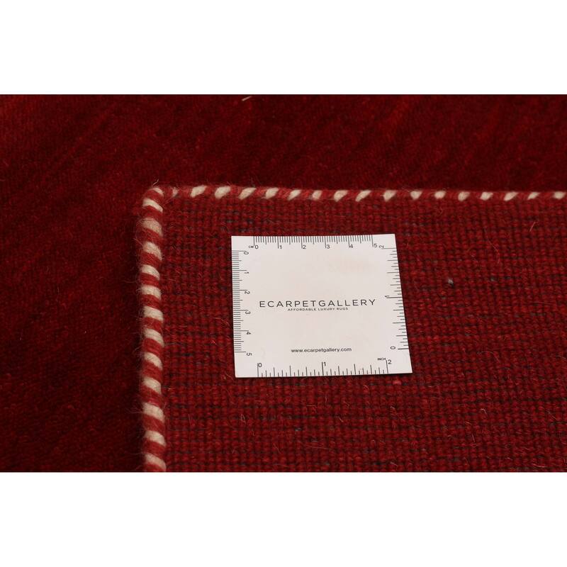 Kashkuli Gabbeh Red Rug 8'1" x 8'2" - 8'1 x 8'2