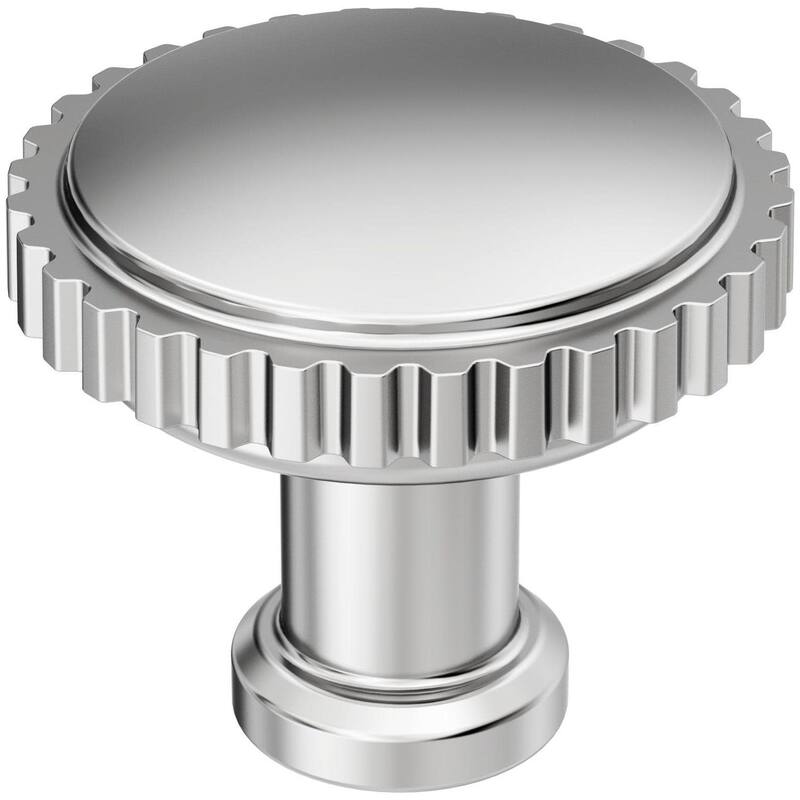 Amerock BP37800 Farewind 1-1/4" Fluted Mushroom Cabinet Knob - Polished Chrome