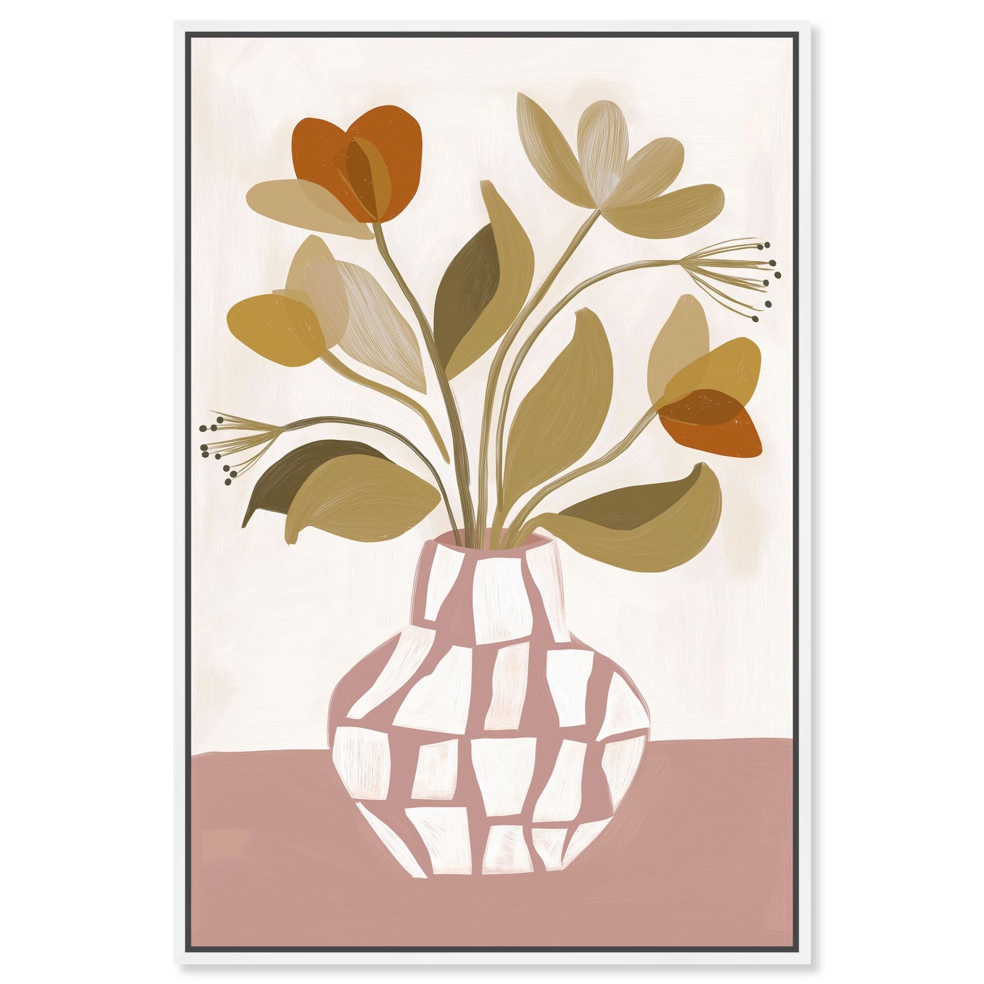 Faux Botanical III Flower Wall Decor Canvas Print by Art Remedy