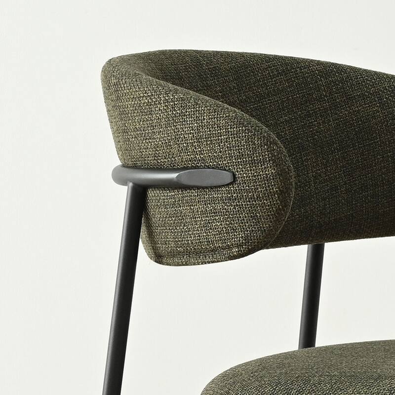 Upholstered Dining Chair With Metal Legs (Set of 2)