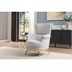 preview thumbnail 1 of 4, Zoe Chair in Cream and Gray Grey