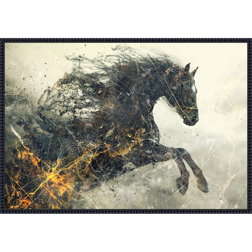 Horse No 15 by Rafal Kulik Framed Canvas Wall Art Print