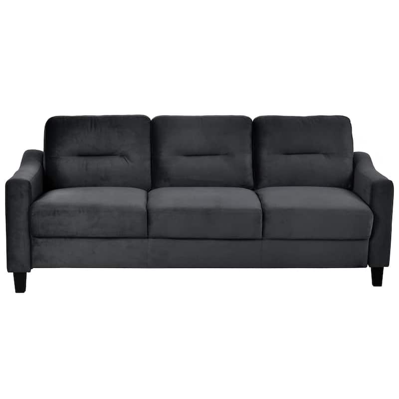 3 Seat Velvet Sectional Sofa, Plush Comfort for Small Spaces