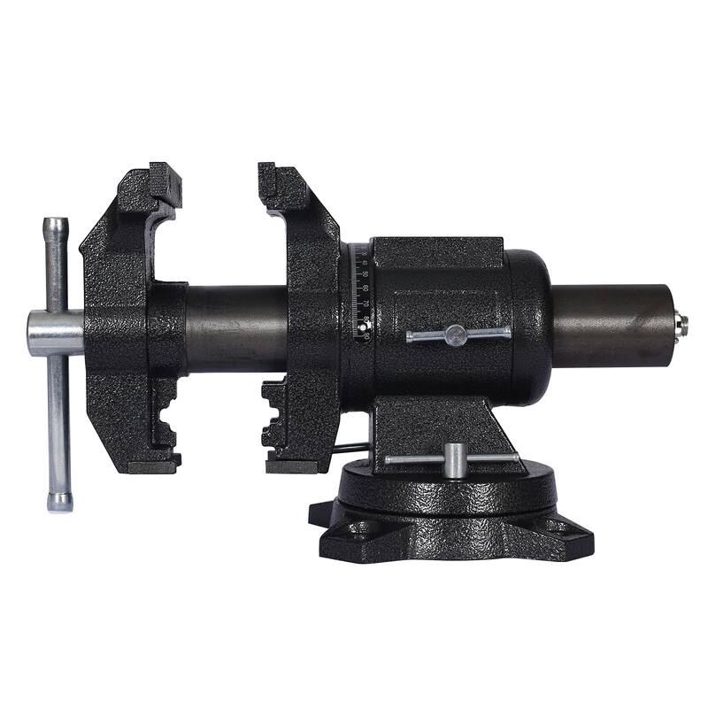 5" Multi-jaw Rotating Bench Vise ,Multipurpose Vise Bench,360-Degree Rotation Clamp on Vise with Swivel Base and Head - Black