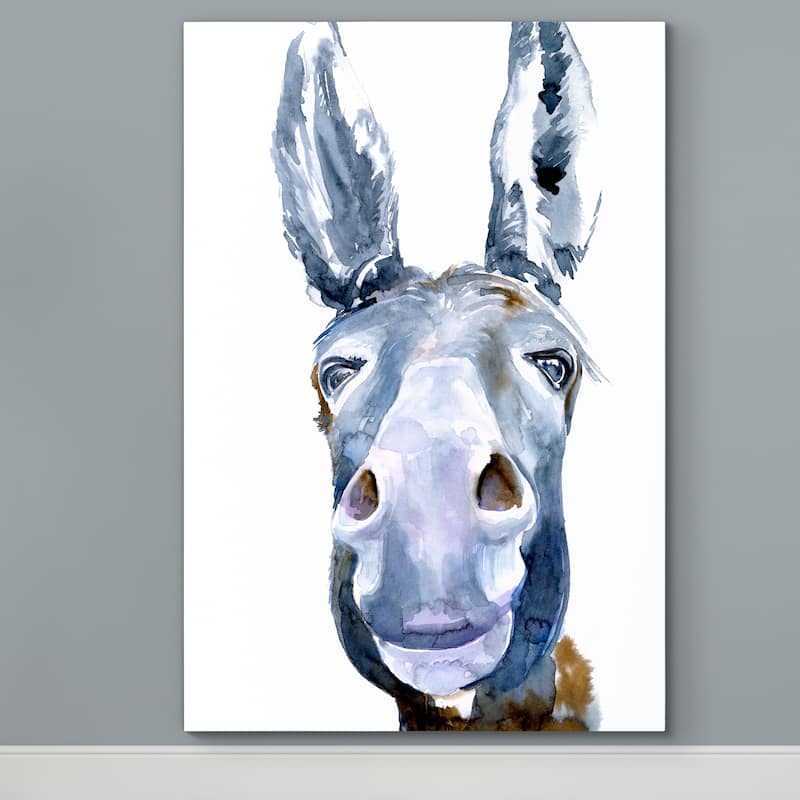 Sweet Donkey I -Premium Gallery Wrapped Canvas