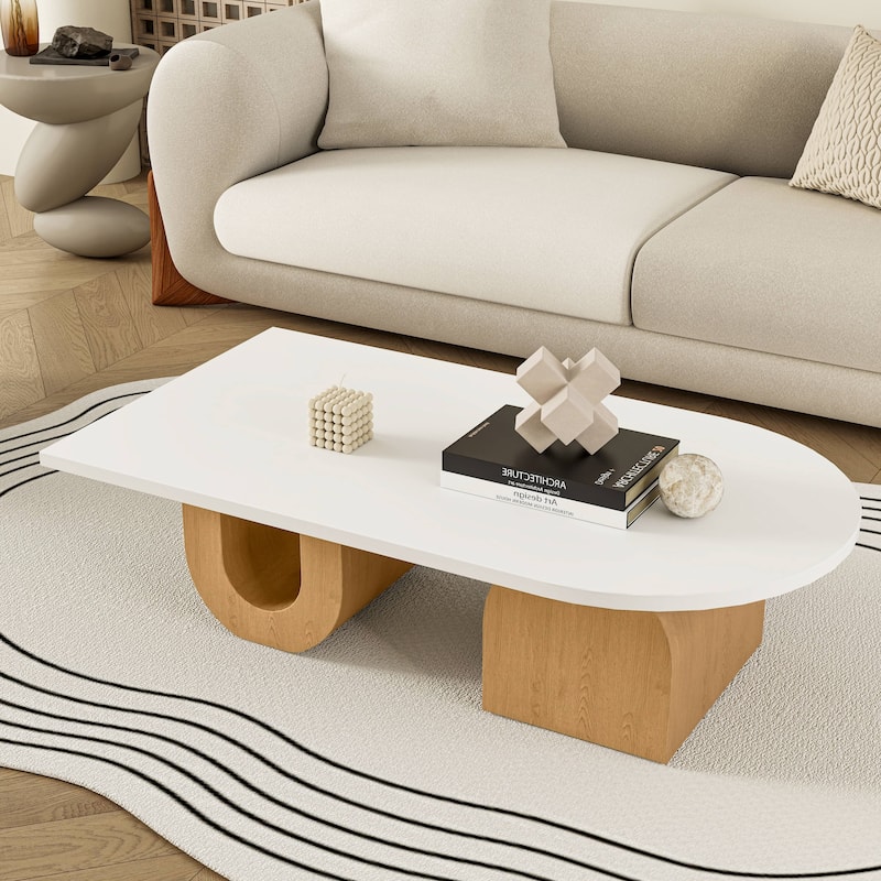 Oval Coffee Table - White