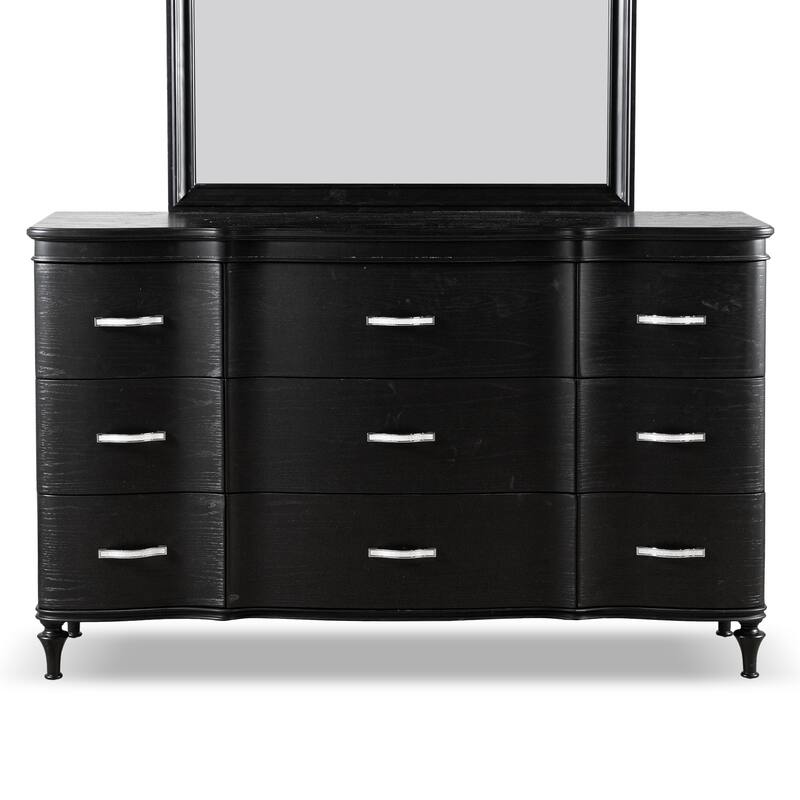 Furniture of America Seabliss Glam Solid Wood 9-Drawer Double Dresser