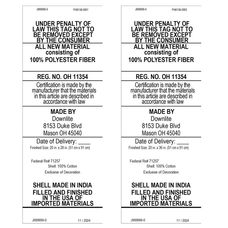 Tommy Bahama 4 Pack Medium Density 300 TC Down Alternative Pillows