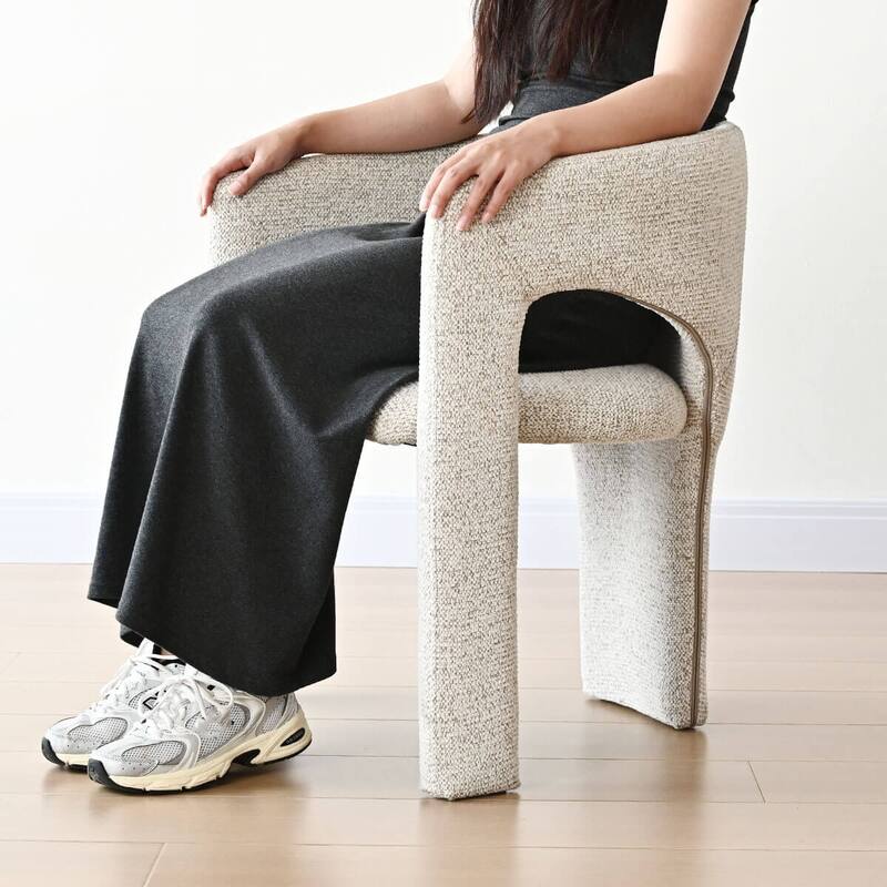 Modern Upholstered Dining Chair with Arm