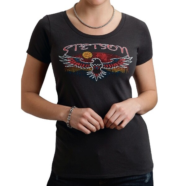 Stetson Western Shirt Womens S/S Aztec Black - xL - Overstock - 17130001