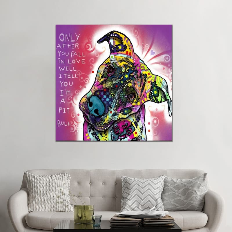 iCanvas "I'm a Pit Bull" by Dean Russo Canvas Print