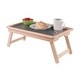 preview thumbnail 8 of 17, Arlo Breakfast Tray with Flip Top Gray and Natural Finish