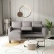 preview thumbnail 17 of 22, Modern Comfortable Living Room Furniture L Shape Sofa with Ottoman in Fabric with High Quality Wood and Durable Metal Legs