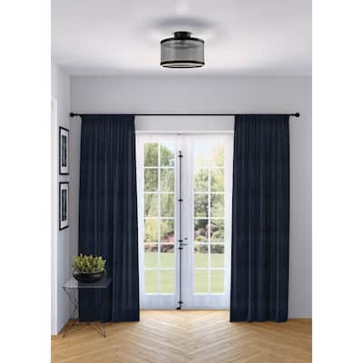Artcraft Cora Integrated LED Semi Flush Mount - Black Finish