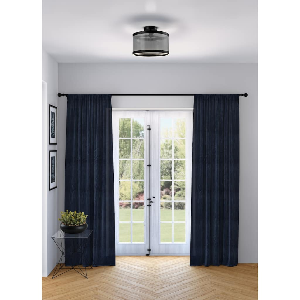 Artcraft Cora Integrated LED Semi Flush Mount - Black Finish