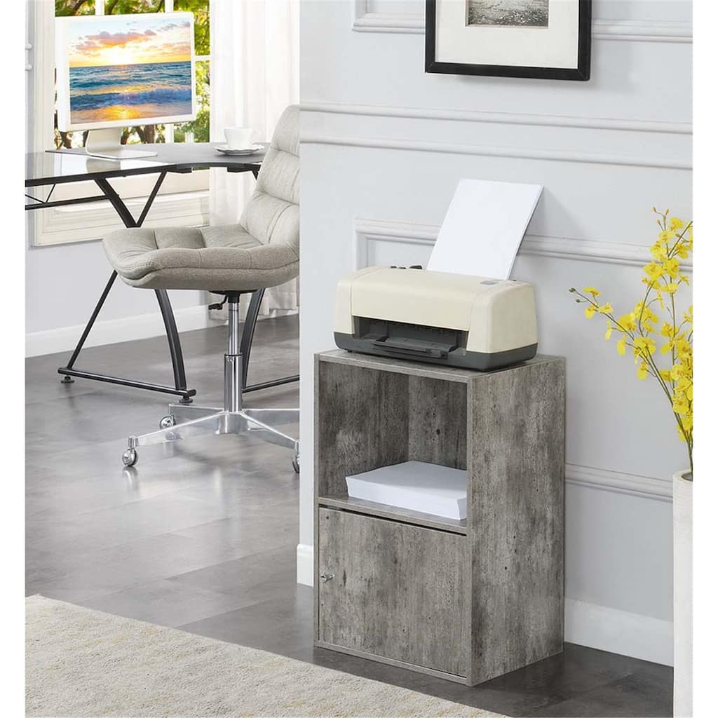 Storage Cabinet 1 Door - Modern Asian Decor - 12"D x 39.5"W x 31.5"H - Black Finish