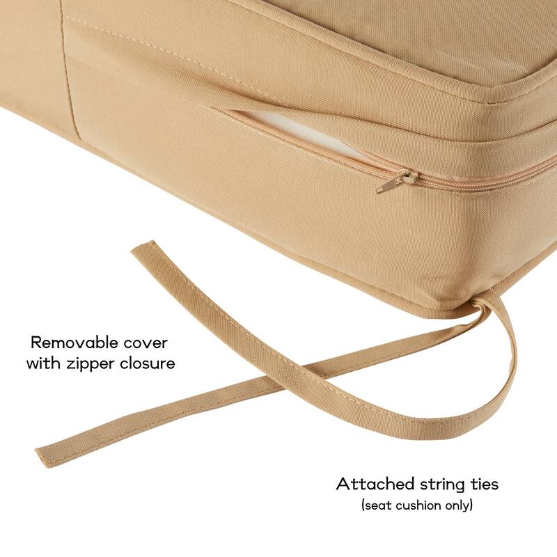 Outdoor 2-Piece Reversible Deep Seat Cushion Set (Cushions Only)