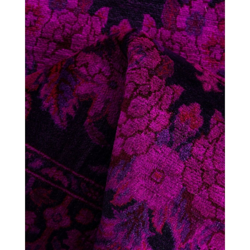 Fine Vibrance One-of-a-Kind Hand-Knotted Runner Rug - Pink, 2' 8" x 12' 8" - 2' 8" x 12' 8"