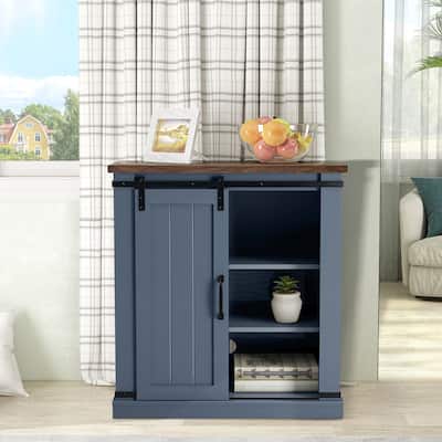 32" Compact TV Stand for 40" TVs w/ Barn Door Design - 32" in Width