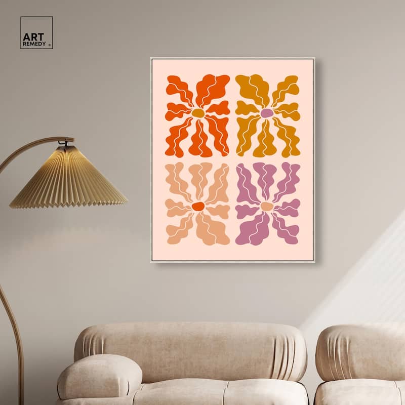 Four Flowers Poster Canvas by Art Remedy