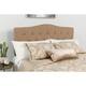 Arched Button Tufted Upholstered Headboard - Camel - King