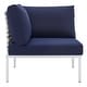 preview thumbnail 10 of 19, Harmony 10-Piece Sunbrella® Basket Weave Outdoor Patio Aluminum Sectional Sofa Set