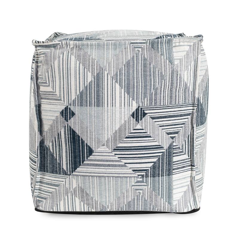 Prisma Navy Square Pouf
