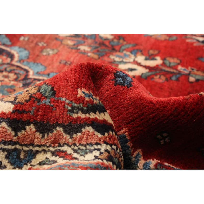 ECARPETGALLERY Hand-knotted Andelz Red Wool Rug - 3'5 x 9'5