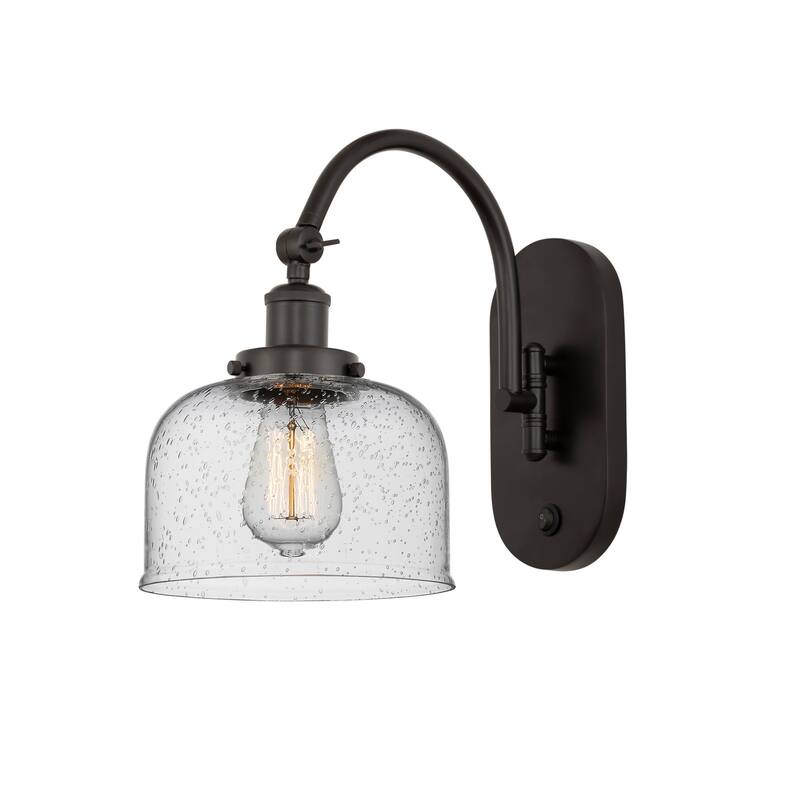 Innovations Lighting 918-1W-13-8 Bell Sconce Bell 13" Tall Wall Sconce - Oil Rubbed Bronze / Seedy