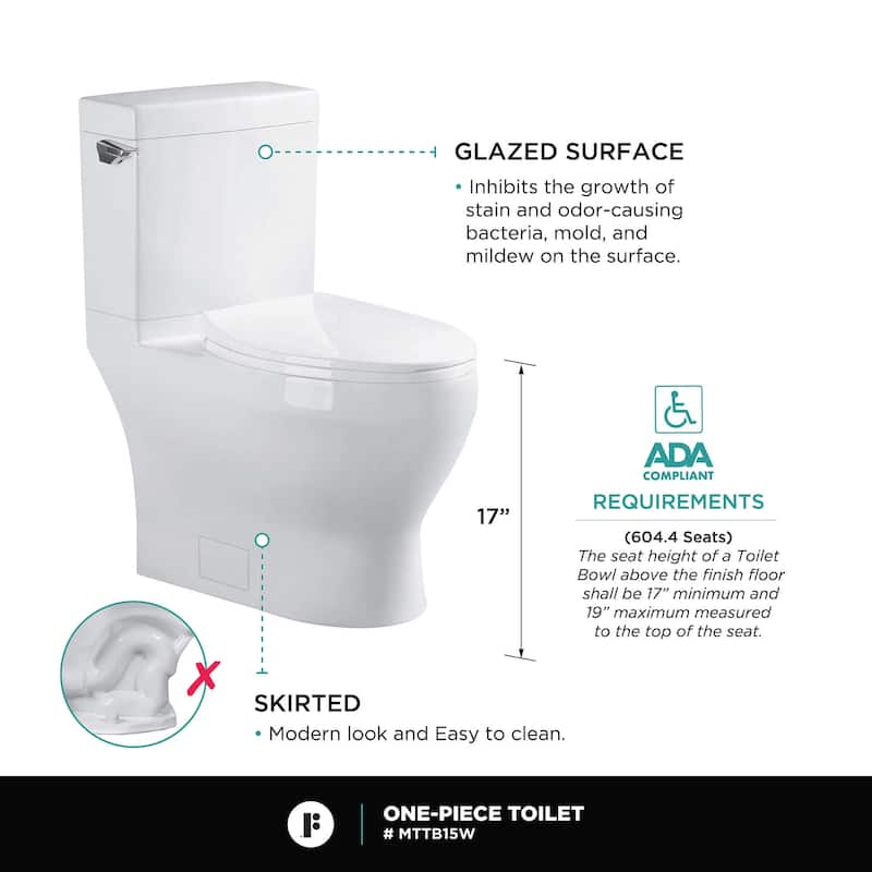 Fine Fxitures Modern Two Piece Elongated Toilet Ada Compliant