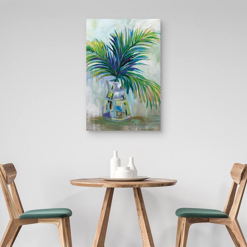 Palm Leaves I by Jeanette Vertentes Canvas Art Print