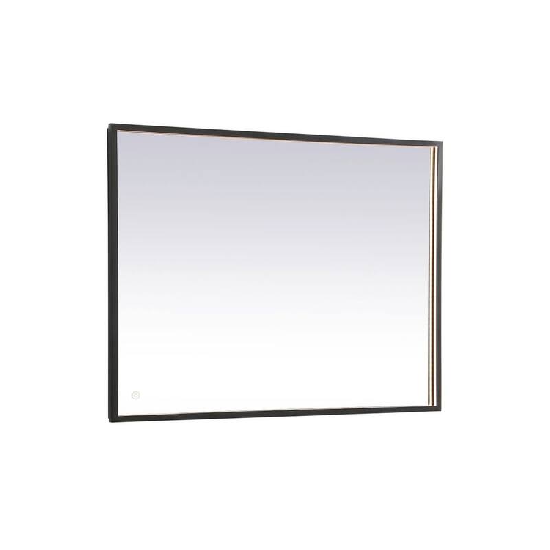 Elegant Lighting MRE63040 Pier 40" W x 30" H Modern Rectangular - Black