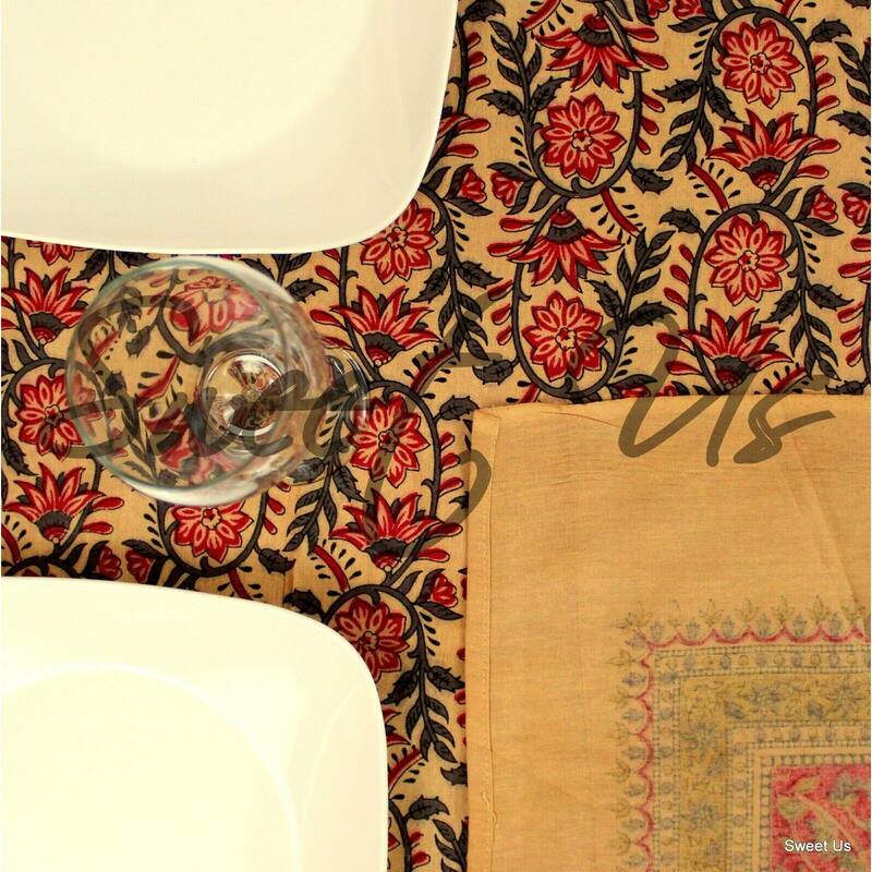 Cotton Blessed Floral Tablecloth Rectangle