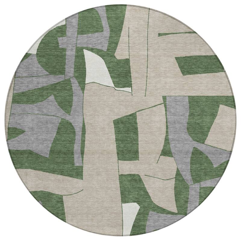 Machine Washable Indoor/ Outdoor Modern Crestone Chantille Rug