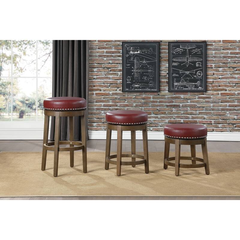 Round Swivel Bar Stool Set Of 2