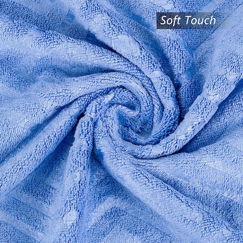 Oversized Diamond/Floral Embossed Bath Towel Set Elegant Towel 30"x60"
