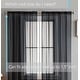 preview thumbnail 2 of 4, HLC.me Sheer Voile Window Treatment Rod Pocket Curtain Panels for Bedroom, Living Room, Kitchen - Set of 2 panels