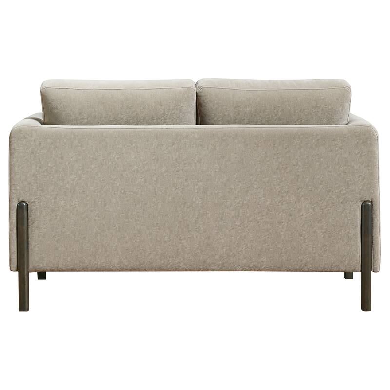 Islington Fabric Upholstered Panel Arm Loveseat Taupe - 57.75" x 32.75" x 35"