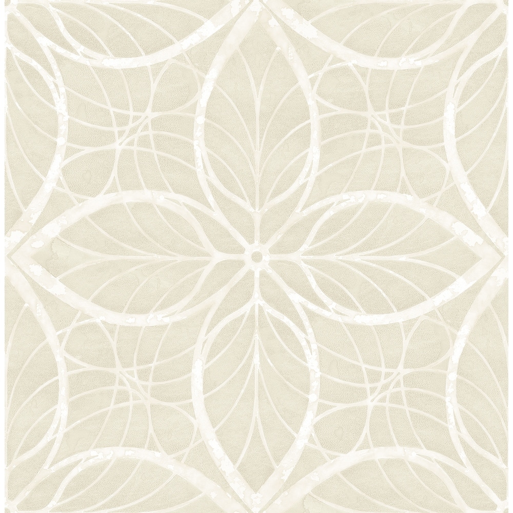 Seabrook Designs Patina Lattice Geometric Unpasted Wallpaper
