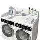 preview thumbnail 9 of 16, 2-Tier Washer and Dryer Countertop with 2.75" H Guard, 54" W x 27.5" D Laundry Countertop Cover, Large Space Laundry Topper