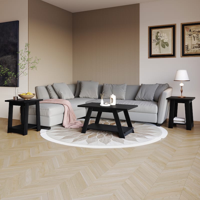 CraftPorch 3-Pieces Coffee Table Set