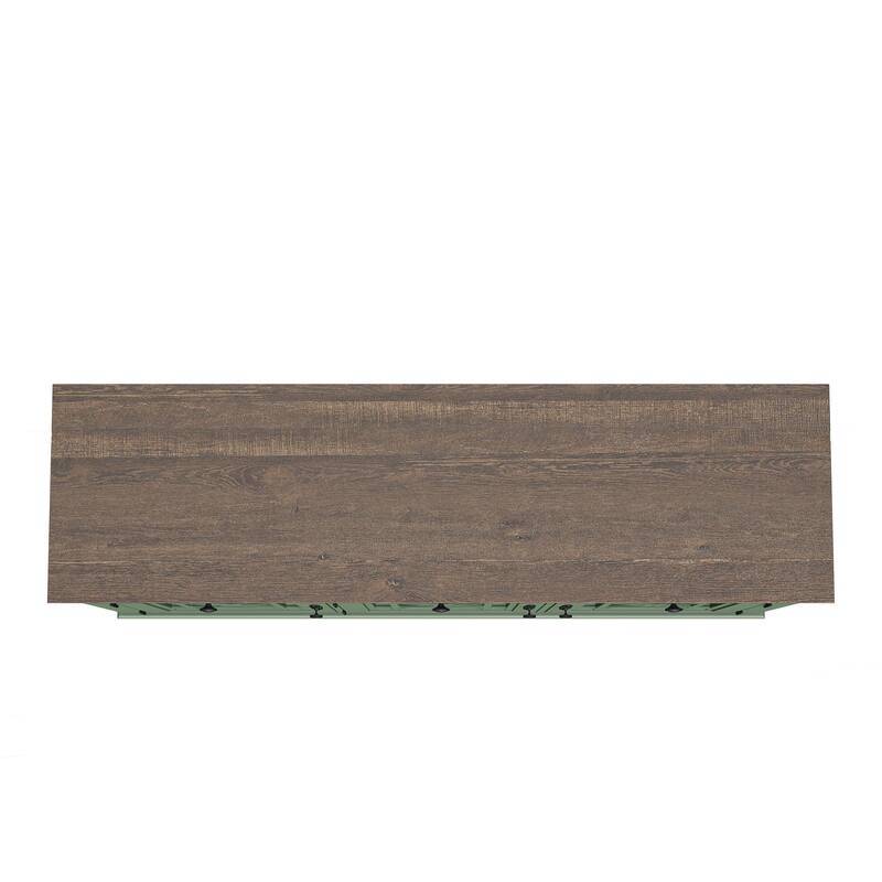 55" Vintage Style Kitchen Accent Buffet Sideboard Cabinet w/ Drawers - 55" in Width