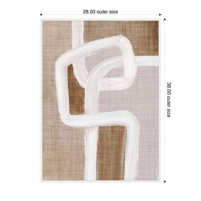Kate and Laurel Sylvie Rhythmic Lines l Framed Canvas by Nikita Jariwala